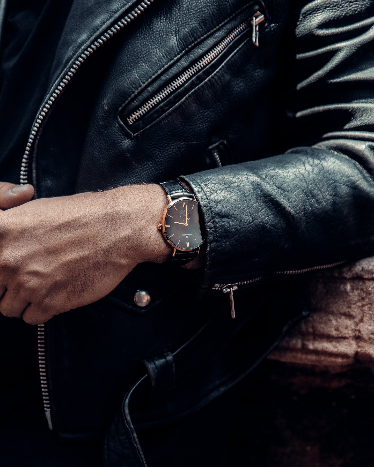 OLIVIER MEYLAN BLACK/ROSE GOLD R96