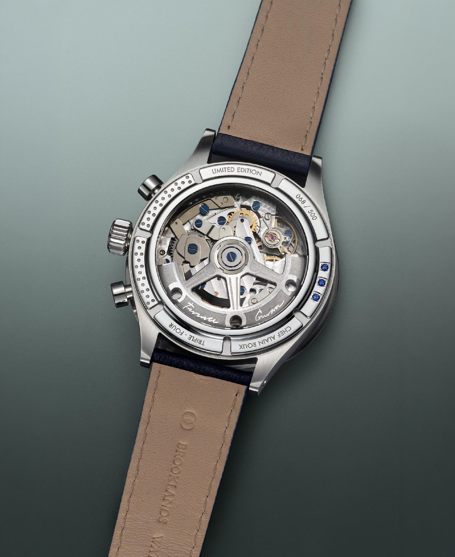 BROOKLANDS WATCH COMPANY Spectrum Blue Michelin Chefs Caseback