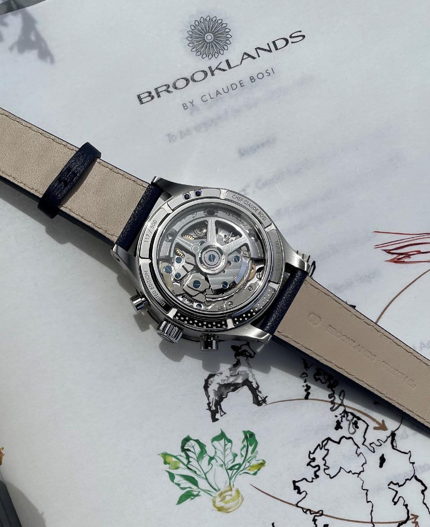 BROOKLANDS WATCH COMPANY Spectrum Blue Michelin Chefs Caseback